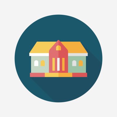 Bina uzun gölge, eps10 düz simgesiyle