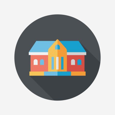 Bina uzun gölge, eps10 düz simgesiyle