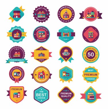 Bina rozet düz tasarım arka plan ayarlamak, eps10