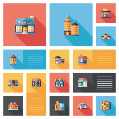 Bina UI düz tasarım arka plan ayarlamak, eps10