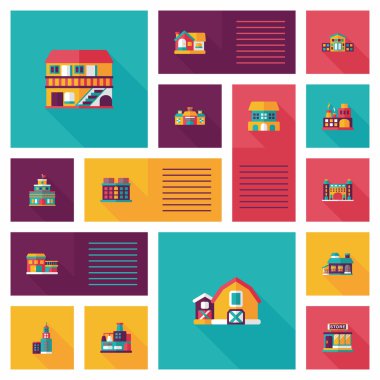 Bina UI düz tasarım arka plan ayarlamak, eps10