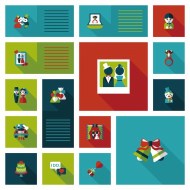 Düğün UI düz tasarım arka plan ayarlamak, eps10