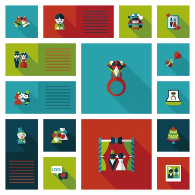 Düğün UI düz tasarım arka plan ayarlamak, eps10