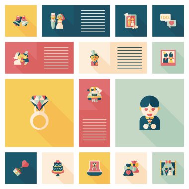 Düğün UI düz tasarım arka plan ayarlamak, eps10