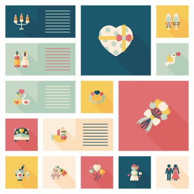 Düğün UI düz tasarım arka plan ayarlamak, eps10