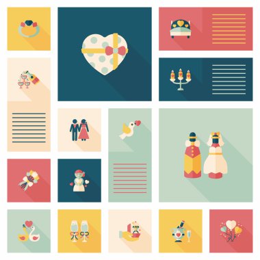 Düğün UI düz tasarım arka plan ayarlamak, eps10