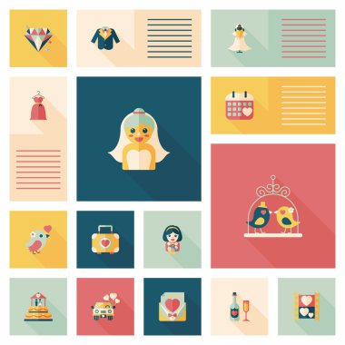 Düğün UI düz tasarım arka plan ayarlamak, eps10