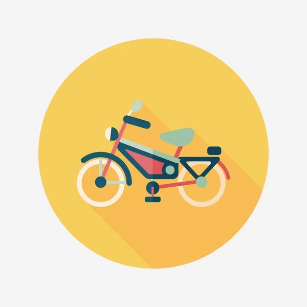 Transporte bicicleta icono plano con sombra larga, eps10 — Vector de stock