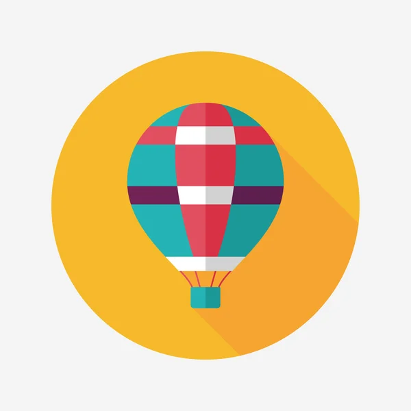 Transportation hot air ballon flat icon with long shadow,eps10