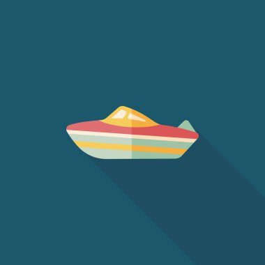 Uzun Gölge, eps10 ile ulaşım gemi düz simgesi