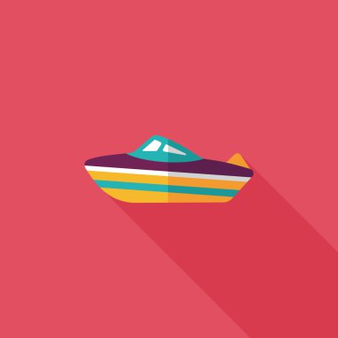 Uzun Gölge, eps10 ile ulaşım gemi düz simgesi