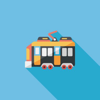 Uzun Gölge, eps10 ile ulaşım tren yassı simgesi