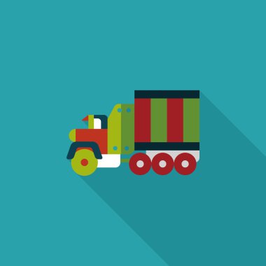 Uzun Gölge, eps10 ile ulaşım çekici düz simgesi