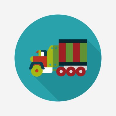 Uzun Gölge, eps10 ile ulaşım çekici düz simgesi