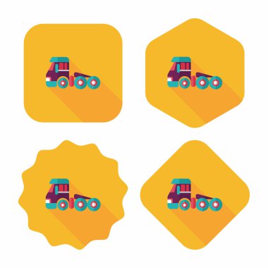 Uzun Gölge, eps10 ile ulaşım çekici düz simgesi