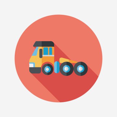 Uzun Gölge, eps10 ile ulaşım çekici düz simgesi