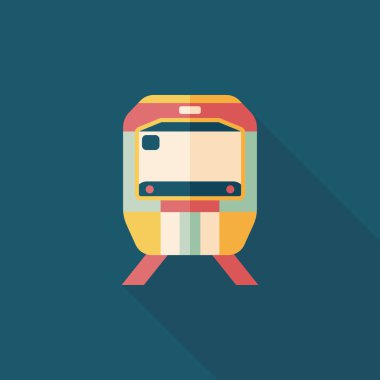 Uzun Gölge, eps10 ile ulaşım metro düz simgesi