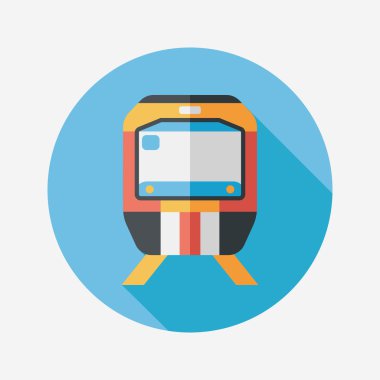 Uzun Gölge, eps10 ile ulaşım metro düz simgesi