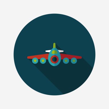 Uzun Gölge, eps10 ile ulaşım uçak düz simgesi