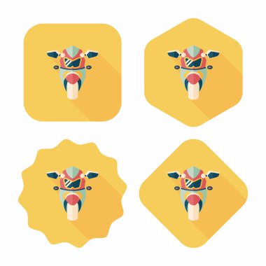 Uzun Gölge, eps10 ile ulaşım motosiklet düz simgesi