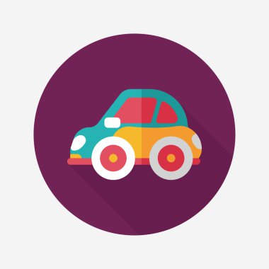 Uzun Gölge, eps10 ile ulaşım araba düz simgesi