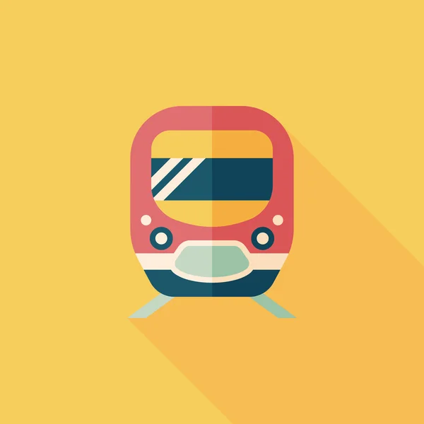 Transportation subway flat icon with long shadow,eps10 — Stock Vector