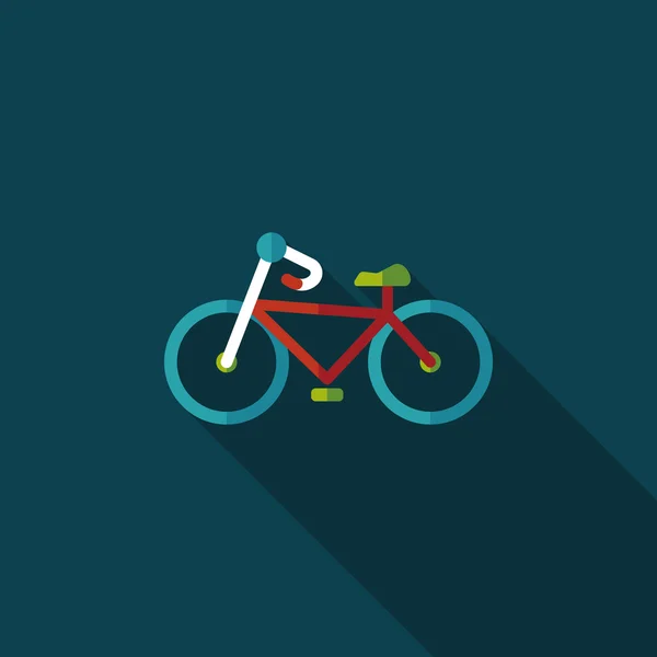 Транспортування велосипеда плоский значок з довгою тінь,ep10 — стоковий вектор