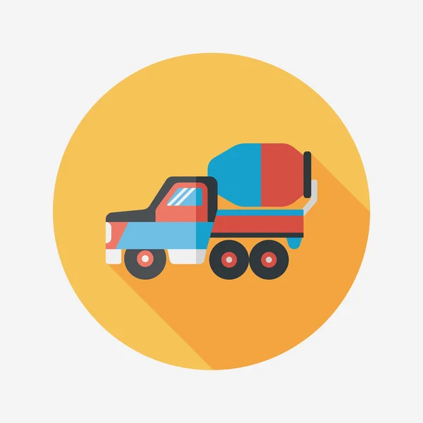 Transportation truck flat icon with long shadow,eps10 — Stock Vector