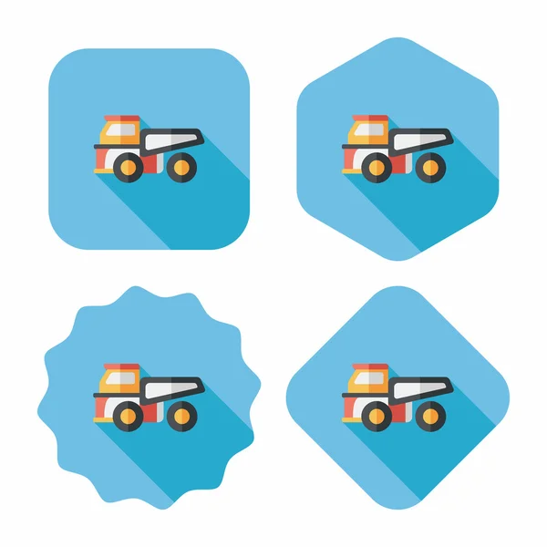 Transportation truck flat icon with long shadow,eps10 — Stock Vector