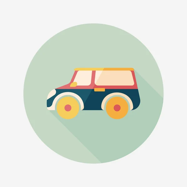 Транспорт Utility Vehicle flat icon with long shadow — стоковый вектор