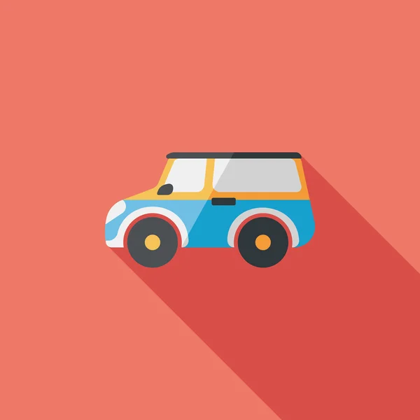 Транспорт Utility Vehicle flat icon with long shadow — стоковый вектор