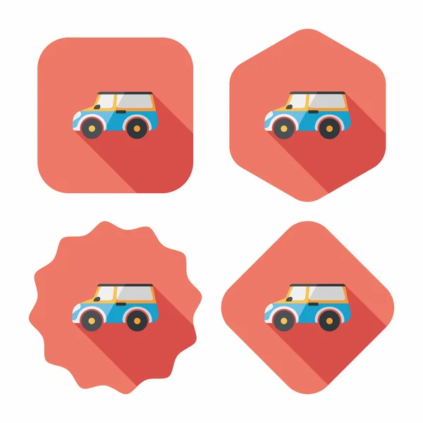 Транспорт Utility Vehicle flat icon with long shadow — стоковый вектор