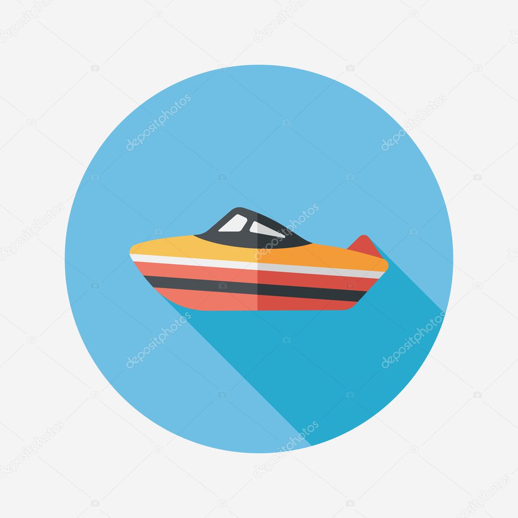 Transportation ship flat icon with long shadow,eps10