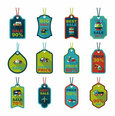 Ulaşım etiketi düz tasarım arka plan ayarlamak, eps10