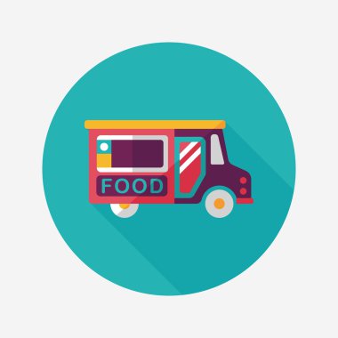 Uzun Gölge, eps10 ile ulaşım satıcı arabaları düz simgesi