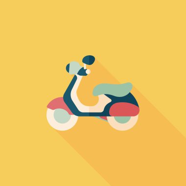Uzun Gölge, eps10 ile ulaşım scooter düz simgesi