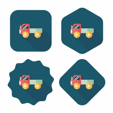 Uzun Gölge, eps10 ile ulaşım kamyon düz simgesi