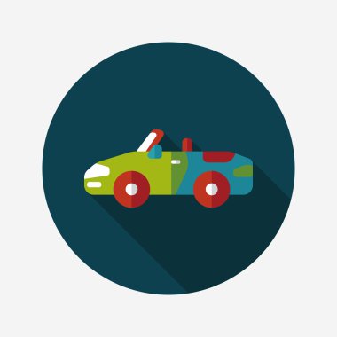 Uzun Gölge, eps10 ile ulaşım açık araba düz simgesi