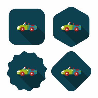 Uzun Gölge, eps10 ile ulaşım açık araba düz simgesi