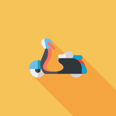 Uzun Gölge, eps10 ile ulaşım scooter düz simgesi