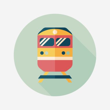 Uzun Gölge, eps10 ile ulaşım metro düz simgesi