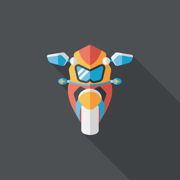 Transportation motorcycle flat icon with long shadow,eps10