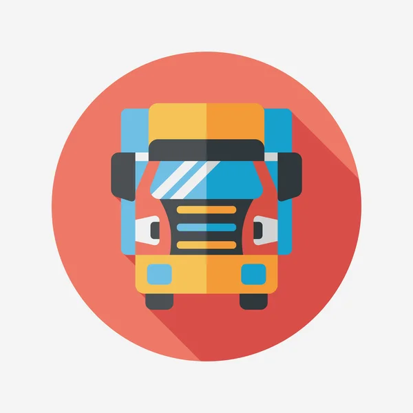 Transportation truck flat icon with long shadow,eps10