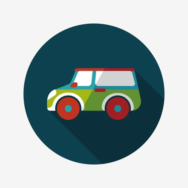 Транспорт Utility Vehicle flat icon with long shadow — стоковый вектор