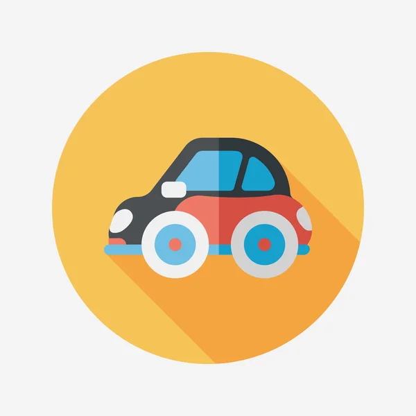 Transporte coche icono plano con sombra larga, eps10 — Vector de stock