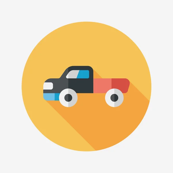 Transportation moving truck flat icon with long shadow,eps10 — Stock Vector