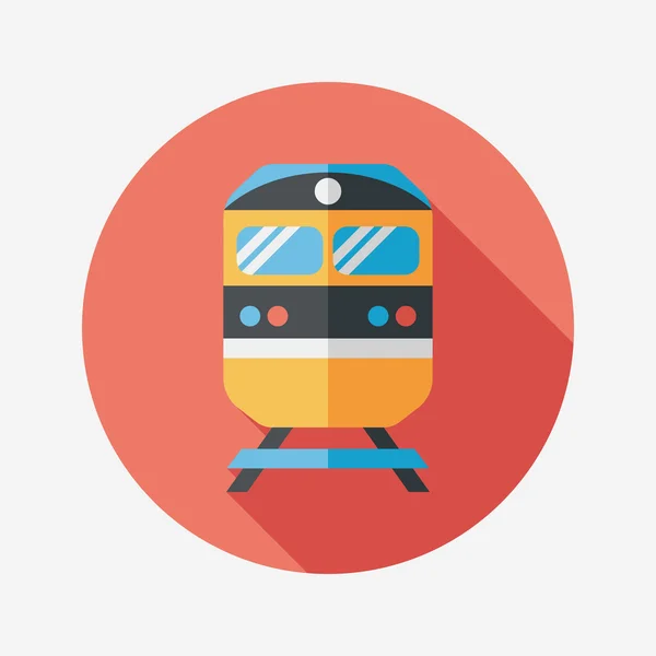 Trasporti metropolitana icona piatta con lunga ombra, eps10 — Vettoriale Stock