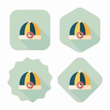 Çince hat düz simgesi ile uzun gölge, eps10