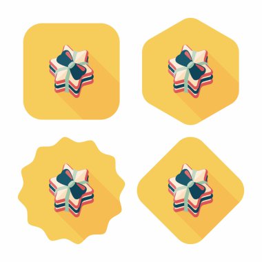 Uzun Gölge, eps10 hediye düz simgesi