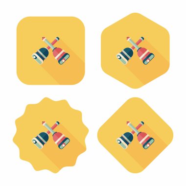 Uzun Gölge, eps10 ile Noel çanları düz simgesi